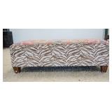 1044	OVERSIZED OTTOMAN BENCH W/TURNED FEET, 28 IN X 54 IN