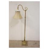 1084	BRASS FLOOR LAMP W/GREEN ONYX INSET, 58 IN HIGH