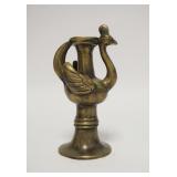 1100	BRASS BIRD CANDLESTICK, 7 IN H 