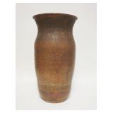 1106	HAMMERED COPPER FLOOR VASE, 20 IN H , ROLLED PIN