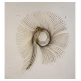 1125	CURTIS JERE BRASS PEACOCK WALL HANGER, UNSIGNED. APPROXIMATELY 41 IN X 54 IN