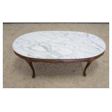 1140	MARBLE TOP COFFEE TABLE, 48 IN X 23 IN X 17 IN HIGH