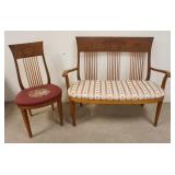 1146	2 PIECE LOT OF PETITE VICTORIAN PARLOR FURNITURE