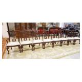 1171	SET OF 8 CHIPENDALE STYLE CHAIRS, 2 ARM AND 6 SIDE