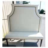1194	MORGAN STEWART HIGH BACK SETTEE, SOME MARKINGS ON BACK. 64 IN X 22 IN X 70 IN HIGH
