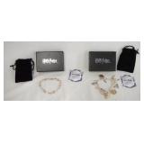 1085	LOT OF TWO THE NOBLE COLLECTION HARRY POTTER STERLING SILVER BRACLETS. ONLY THE CHAIN IS MARKED