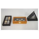 1111	LOT OF HARRY POTTER THE NOBLE COLLECTION INCLUDING A HOUSE BOOKMARK & PIN SET & A NECKALCE ALL 