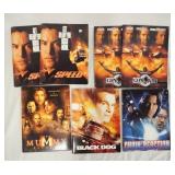 1135	LOT OF SEVEN ACTION MOVIE PRESS KITS, LOT CONTAINS CHAIN REACTION, BLACK DOG, THE MUMMY RETURNS