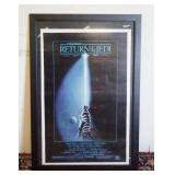 1160	STAR WARS 1983 RETURN OF THE JEDI FRAMED MOVIE POSTER. POSTER ALONE IS 22 IN X 34 IN.  FRAME IS