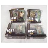 1166	LOT OF FOUR LOST MCFARLANE TOYS ACTION FIGURES W/ ORIGINAL BOXES. LOT INCLUDES SUN, JIN, SAWYER