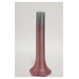 1023	FULPER PINK & BLUE STICK VASE, 7 IN HIGH