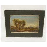 1053	ANTIQUE OIL ON CANVAS LANDSCAPE, 23 1/2 IN X 17 1/4 INCLUDING FRAME, , CANVAS 17 IN X 11 IN