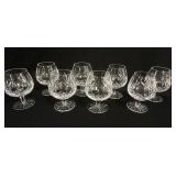 1057	8 WATERFORD LISMORE BRANDY SNIFTERS, 5 1/4 IN HIGH