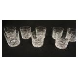 1060	8 WATERFORD LISMORE WHISKEY TUMBLERS, 3 1/2 IN HIGH