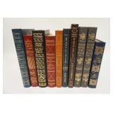1073	GROUP OF 10 EASTON PRESS LEATHER BOUND BOOKS, INCLUDES 2 VOLUME GONE WITH THE WIND & MOBY DICK,