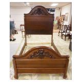 1115	WALNUT VICTORIAN BED, 54 IN