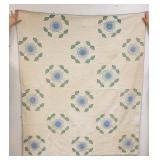1119	ANTIQUE HAND SEWN QUILT, 73 IN X 86 IN