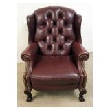 1164	HANCOCK & MOORE TUFTED BACK LEATHER RECLINER