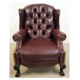 1165	HANCOCK & MOORE TUFTED BACK LEATHER RECLINER