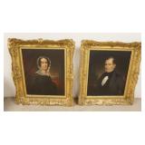 1173	2 LARGE ANTIQUE OIL ON CANVAS, PORTRAITS, 36 IN X 41 IN OVERALL. LOSSES TO FRAMES