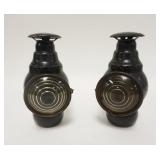 1216	PAIR OF YANKEE CARRIAGE LIGHTS, HAVE BURNERS, 8 IN HIGH