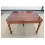 1233	DINING TABLE W/4 LEAVES & TURNED LEGS, 78 IN FULLY EXTENDED, 48 IN X 38 IN X 29 IN HIGH CLOSED