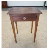 1234	ANTIQUE ONE DRAWER STAND W/TAPERED LEGS, 22 IN X 17 IN X 31 IN HIGH
