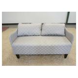 1236	UPHOLSTERED LOVE SEAT, SOME STAINING ON THE SEAT, 51 IN WIDE
