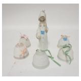 1242	LLADRO FIGURE & 5 BELLS, FIGURE IS 8 3/4 IN HIGH