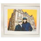 1251	STARK PRINT OF JOHN LENNON & YOKO ONO, 2014, 30 IN X 24 IN INCLUDING FRAME