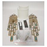 1252	PAIR OF CORBETT WALL LIGHTS, NEVER USED, ONE HAS A GLASS PANEL THAT NEEDS TO BE REATTACHED, CLO