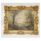 1254	CT MICHELL OIL ON CANVAS, LANDSCAPE, CANVAS IS 20 IN X 16 IN