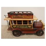 1276	CONTEMPORARY 2 DECK WOOD & METAL BUS TOY. 26 IN L 16 IN H 