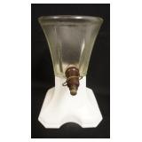 1297	GRAPE-OLA GLASS DISPENSER, BASE HAS A CRACK ON ONE SIDE, NO LID, 10 3/4 IN HIGH