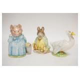 1301	3 BESWICK BEATRIX POTTER FIGURES, AUNT PETTITOES, SAMUEL WHISKERS, & REBECCA PUDDLE DUCK