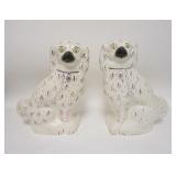 1304	PAIR OF LARGE STAFFORDSHIRE DOGS, 15 IN HIGH