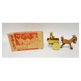 1308	MARX BALKY MULE TIN TOY IN BOX, 8 1/4 IN LONG