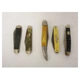 1320	LOT OF 5 POCKET KNIVES W/KEEN KUTTER, KUTMASTER, ETC