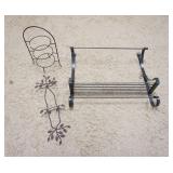 1332	GROUP OF FANCY HANGING RACKS & SHELF, 35 IN X 32 IN X 9 1/2 IN