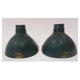 1003	2 MERCURY GLASS REFLECTOR SHADES, *X-RAY*