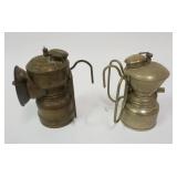 1016	ANTIQUE BRASS MINERS LAMP, *AUTO LITE*
