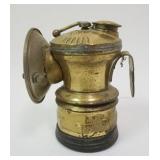 1017	ANTIQUE BRASS MINERS LAMP AND NICKLE PLATED BALDWIN LAMP