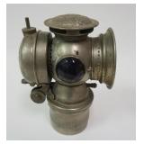 1020	SOLAR NICKLE PLATED CARRIAGE LAMP, FILLER CAP MISSING