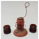 1042	EMBURY TRAFFIC GUARD W/2 DIETZ NIGHT WATCH FRESNEL RED GLOBES