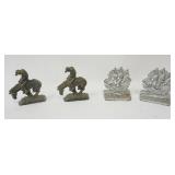 1053	GROUP OF CAST METAL BOOKENDS