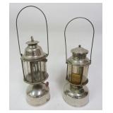 1095	2 UNMARKED LANTERNS, TALLEST IS 16 IN HIGH