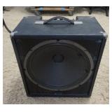 1145	POLYTONE GUITAR AMP, PUNCTURE IN SPEAKER SURROUND, 17 IN X 10 IN X 19 IN
