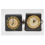 1198	2 TELECHRON CLOCKS, ONE W/ALARM, 4 3/4 IN WIDE X 4 3/4 I & 5 IN HIGH