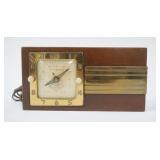 1224	PARTNERS DESK CLOCK GE 75 YEAR ANNIVERSARY, 1878-1953, 8 1/4 IN WIDE X 4 1/2 IN HIGH