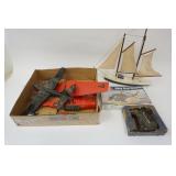 1247	LOT OF VINTAGE MODELS, INCLUDES SEALED IN BOX REVELL MONOGRAM HEUY HOG GUNSHIP, JIM WALKER U-RE